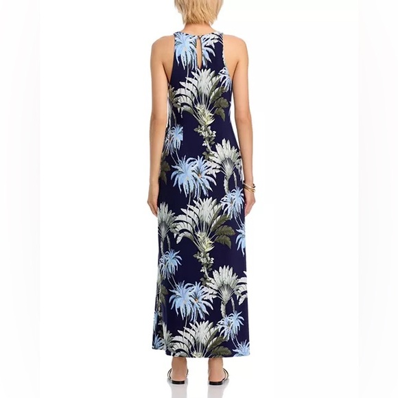 Tommy Bahama Navy and Green Palm Print Dress - Picture 4 of 8